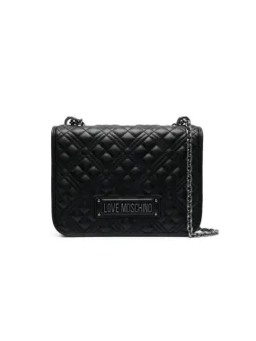 Borsa Quilted Pu - Nero/Galvanica Canna di Fucile