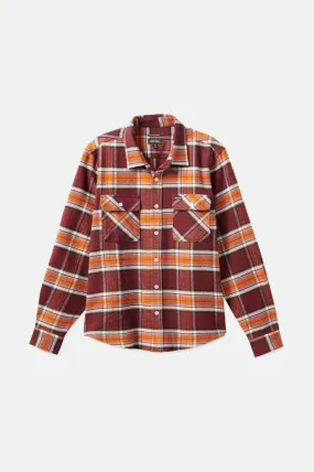 Bowery L/S Flannel - Mahogany/Burnt Orange