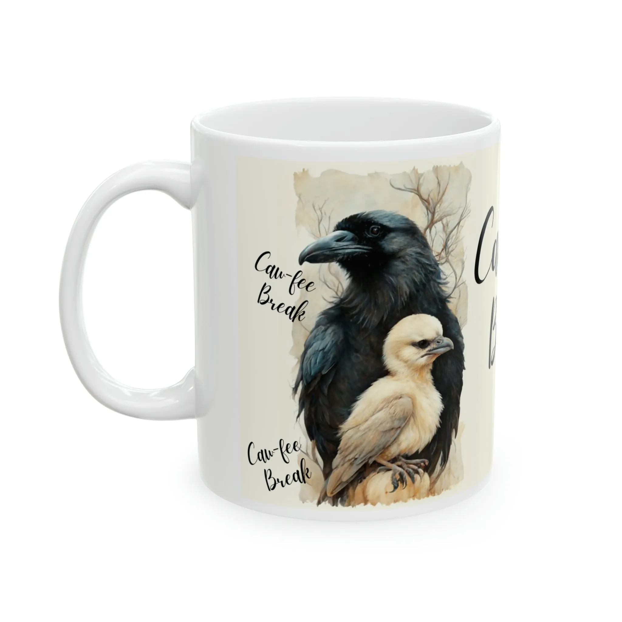 Caw-fee Break - Ceramic Mug, 11oz