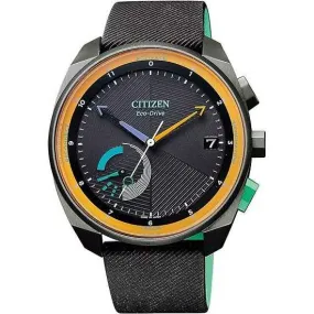 CITIZEN ECO DRIVE RIIIVER SOLAR ANALOG BLACK DIAL RUBBER STRAP MEN WATCH BZ7005-07E