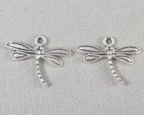 Dragonfly Charm Silver Tone 25pcs (C114)