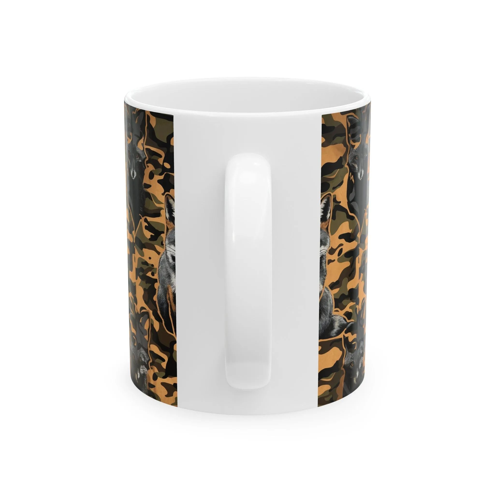 Fox Camouflage Ceramic Mug, (11oz, 15oz)