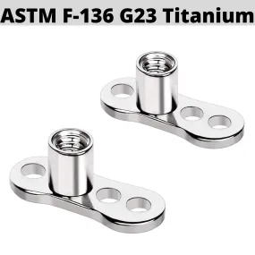 G23 Titanium Dermal Anchor 3 Hole Base