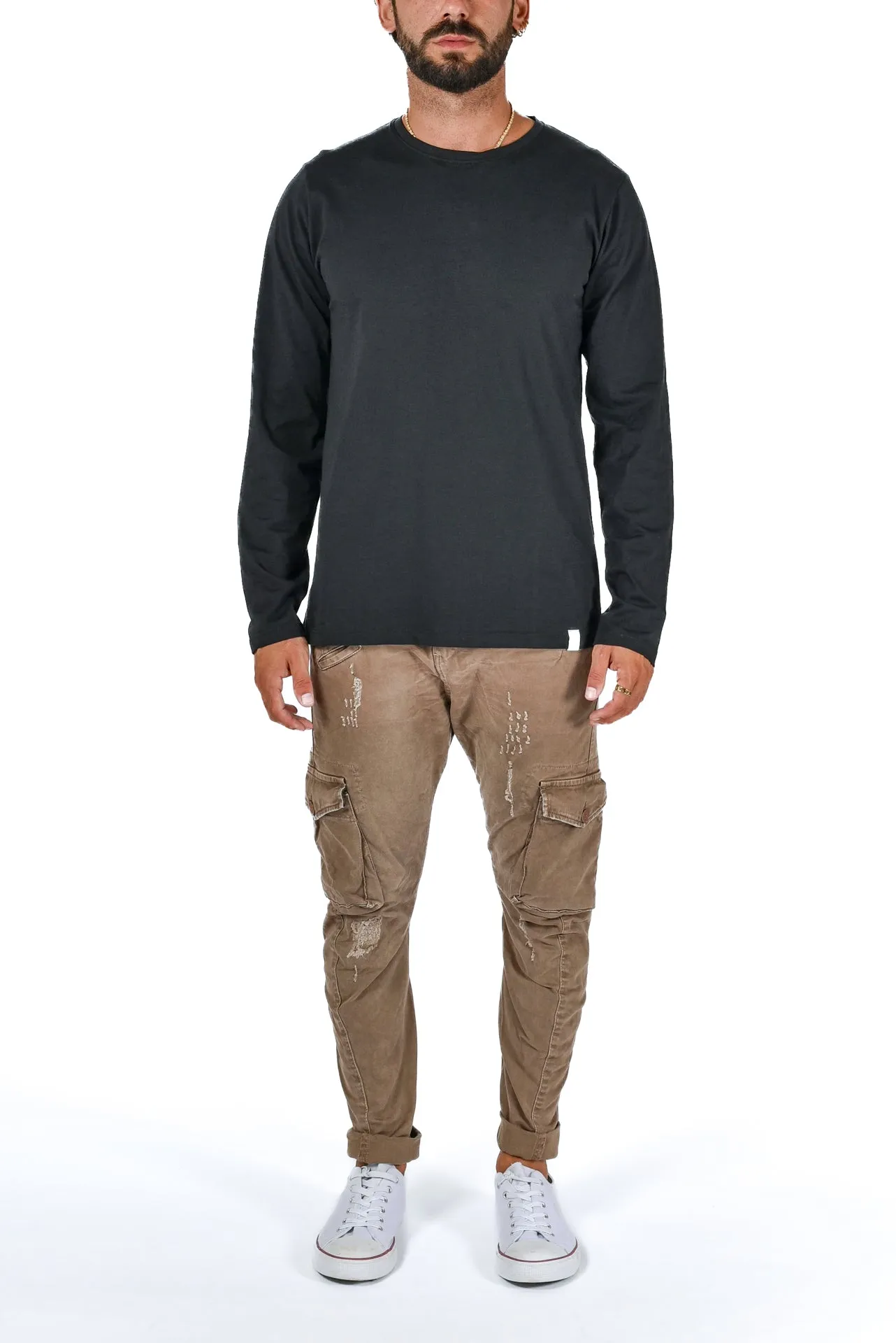 Pantaloni in cotone tapered COD 12 FW 21/22