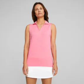 Women's CLOUDSPUN Coast Sleeveless Golf Polo | Strawberry Burst Heather